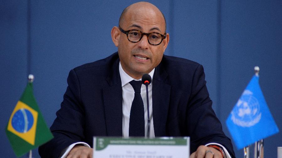 Simon Stiell, secretário executivo da ONU sobre mudança do clima - Andressa Anholete - 06.fev.2025/Reuters