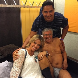 Carla Perez e Xanddy em foto com Caetano Veloso - Reprodução/Instagram - Reprodução/Instagram