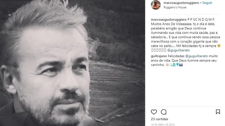 Ruggiero posta uma homenagem para Gugu - Reprodução/Instagram - Reprodução/Instagram