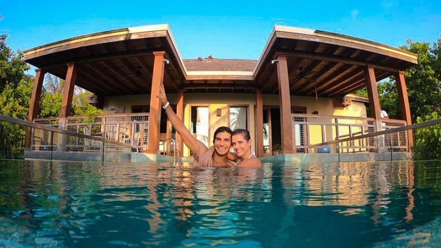 Hugo Moura e Deborah Secco em hotel nas Maldivas - Reprodução/Instagram