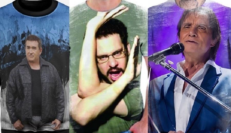 As camisetas musicais mais bizarras da internet - Reprodução/Mercado Livre/Montagem