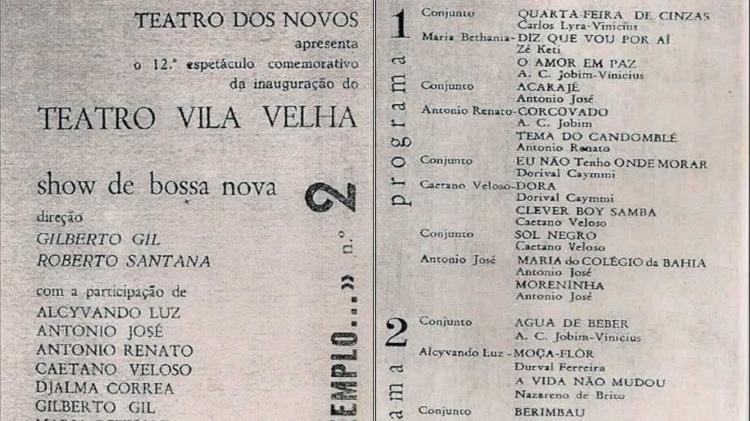 Programa do show "Nós, por exemplo..." nº 2  - Reprodução - Reprodução