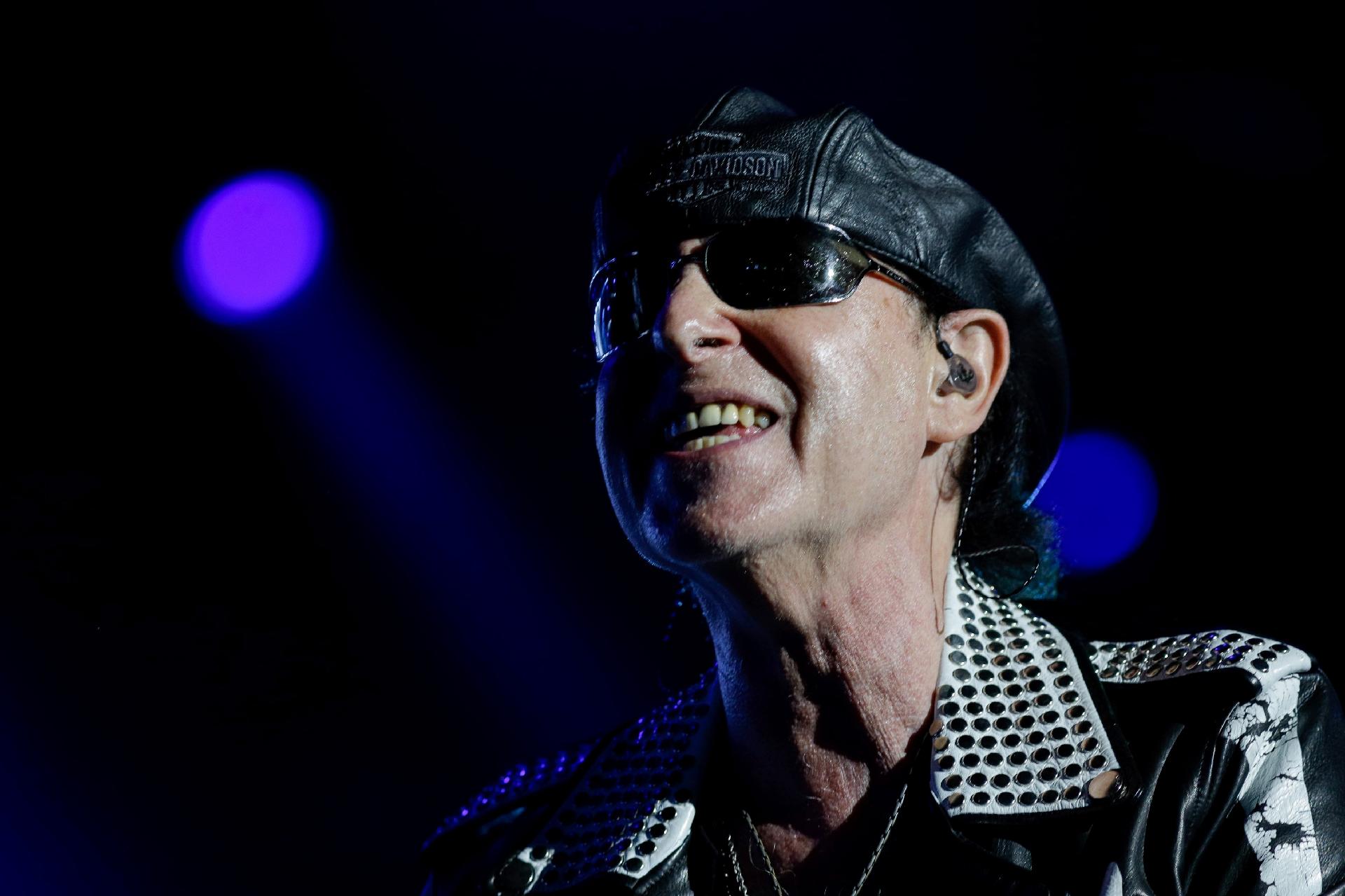 Vocalista do Scorpions, Klaus Meine, durante show no Rock in Rio - Rudy Trindade/FramePhoto/Estadão Conteúdo