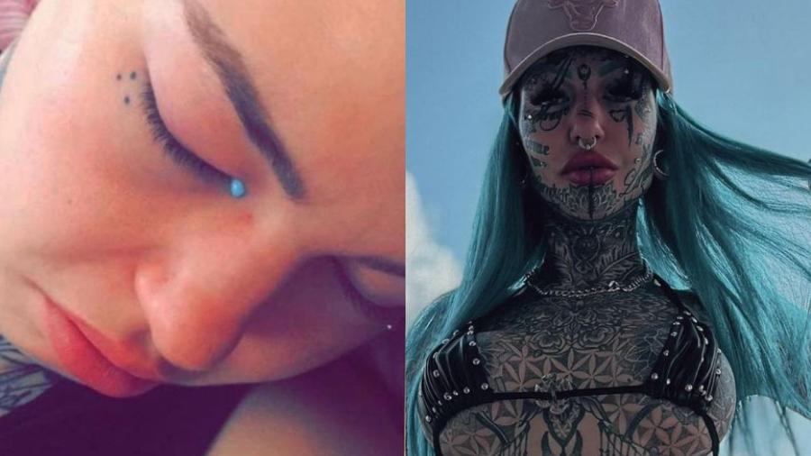 Amber Luke compartilhou nas redes sociais o drama que viveu com as tatuagens - Reprodução/Instagram