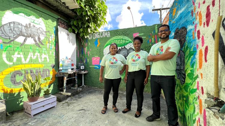 Os coordenadores da organização. Da esquerda para a direita, Andreia Araújo, Ana Carine e Joilson Santana. - Divulgação/Donminique Santos - Divulgação/Donminique Santos