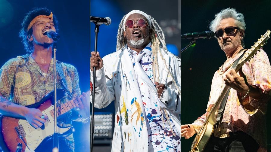 Bruno Mars, Corey Glover, do Living Colour, e Wayne Hussey, do The Mission, que se apresentam no Brasil no fim de semana Bruno Mars, Corey Glover, do Living Colour, e Wayne Hussey, do The Mission, que se apresentam no Brasil no fim de semana