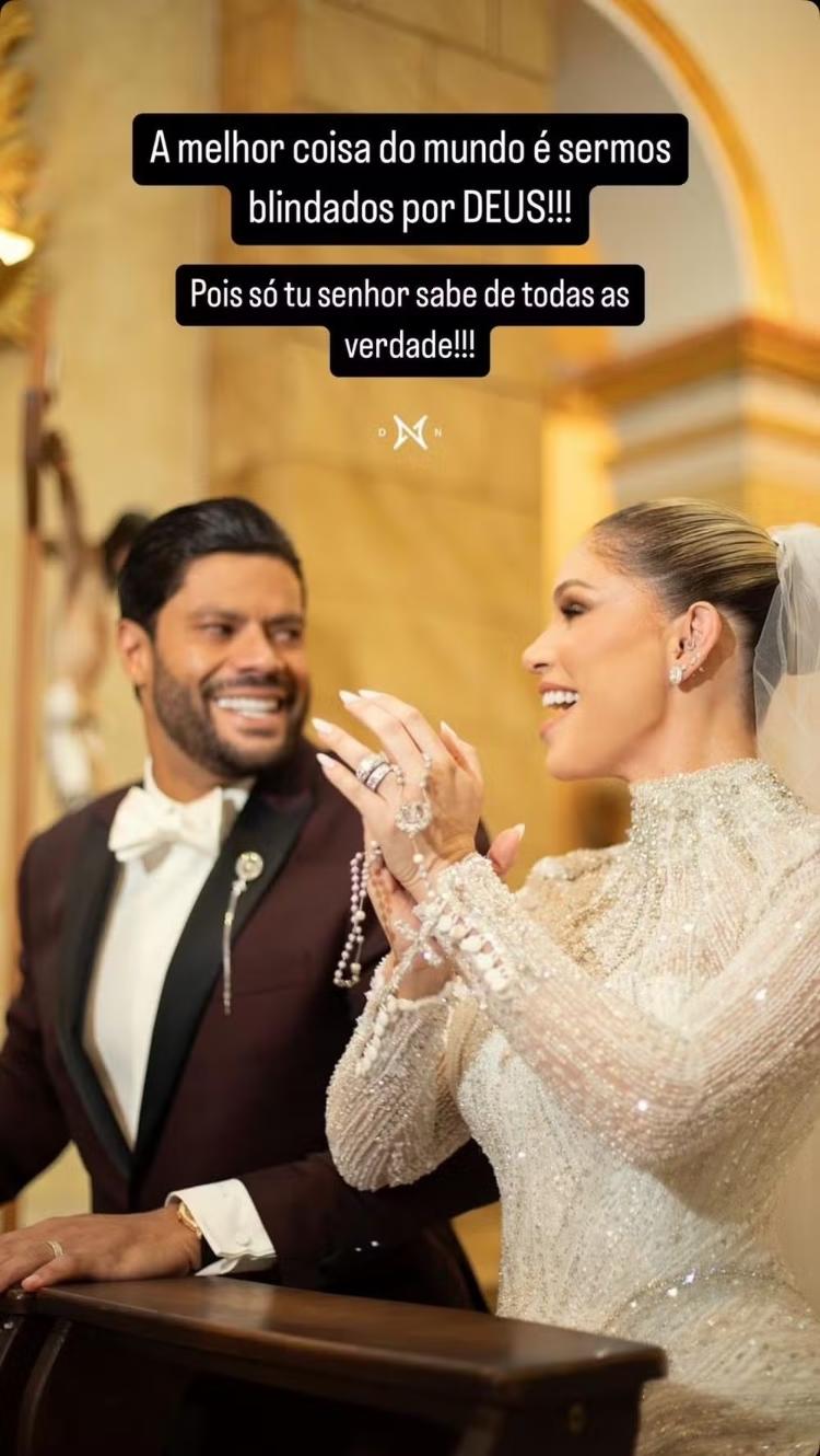 Jogador de futebol Hulk se casou com Camila, sobrinha de sua ex-esposa