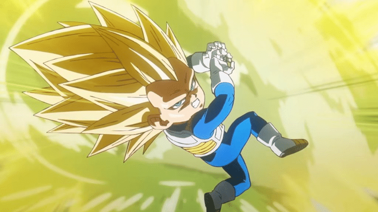 Vegeta se torna super saiyajin 3 em Dragon Ball Daima