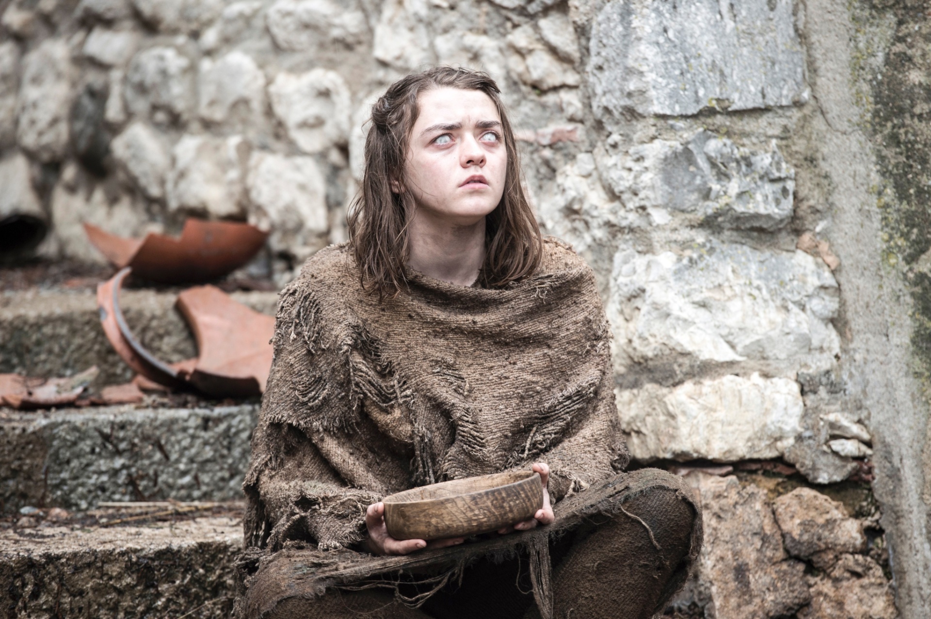 Arya aparece cega em cena da sexta temporada de "Game of Thrones" - Divulgação/HBO