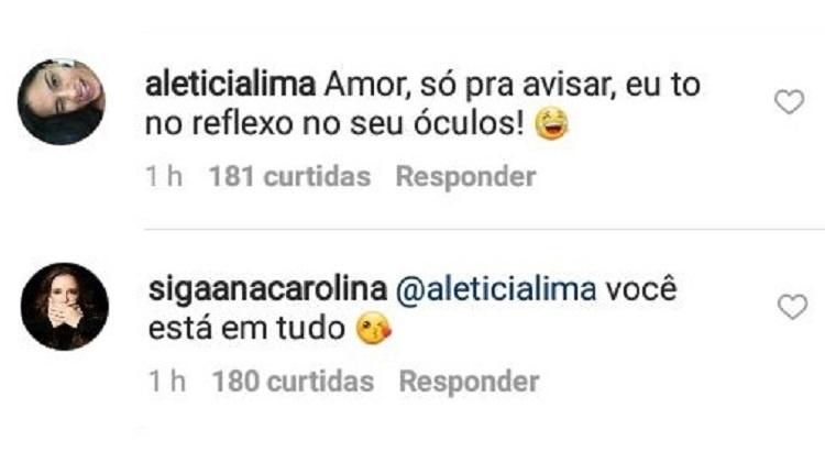 Ana Carolina se declara para Leticia Lima no Instagram - Montagem/Reprodução/Instagram/sigaanacarolina - Montagem/Reprodução/Instagram/sigaanacarolina
