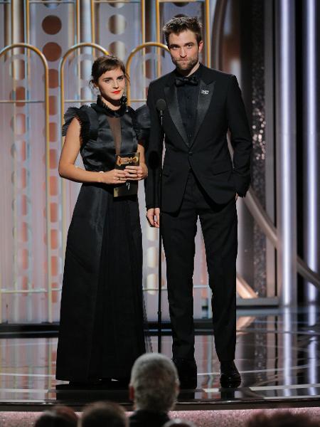 Emma Watson e Robert Pattinson no Globo de Ouro 2018 - Paul Drinkwater/NBCUniversal via Getty Images