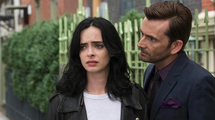 Kilgrave (David Tennant) atormenta Jessica Jones (Krysten Ritter) em cena da segunda temporada da série da heroína - David Giesbrecht/Netflix - David Giesbrecht/Netflix
