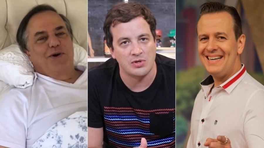 Rafael Cortez e Celso Zucatelli substituirão Ronnie Von, que está gripado, na Gazeta - Montagem/UOL/Reprodução/Instagram/YouTube/Divulgação/RedeTV!