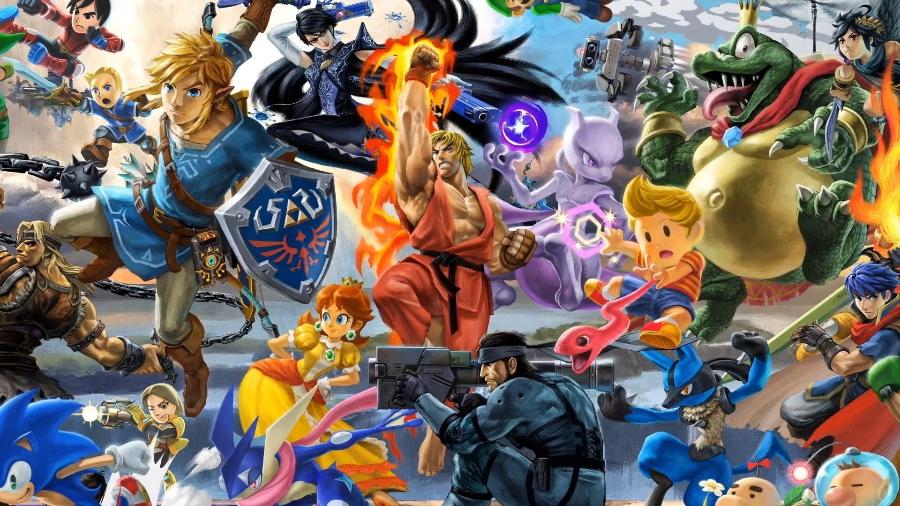 Ken no mural de Smash Bros Ultimate - Reprodução