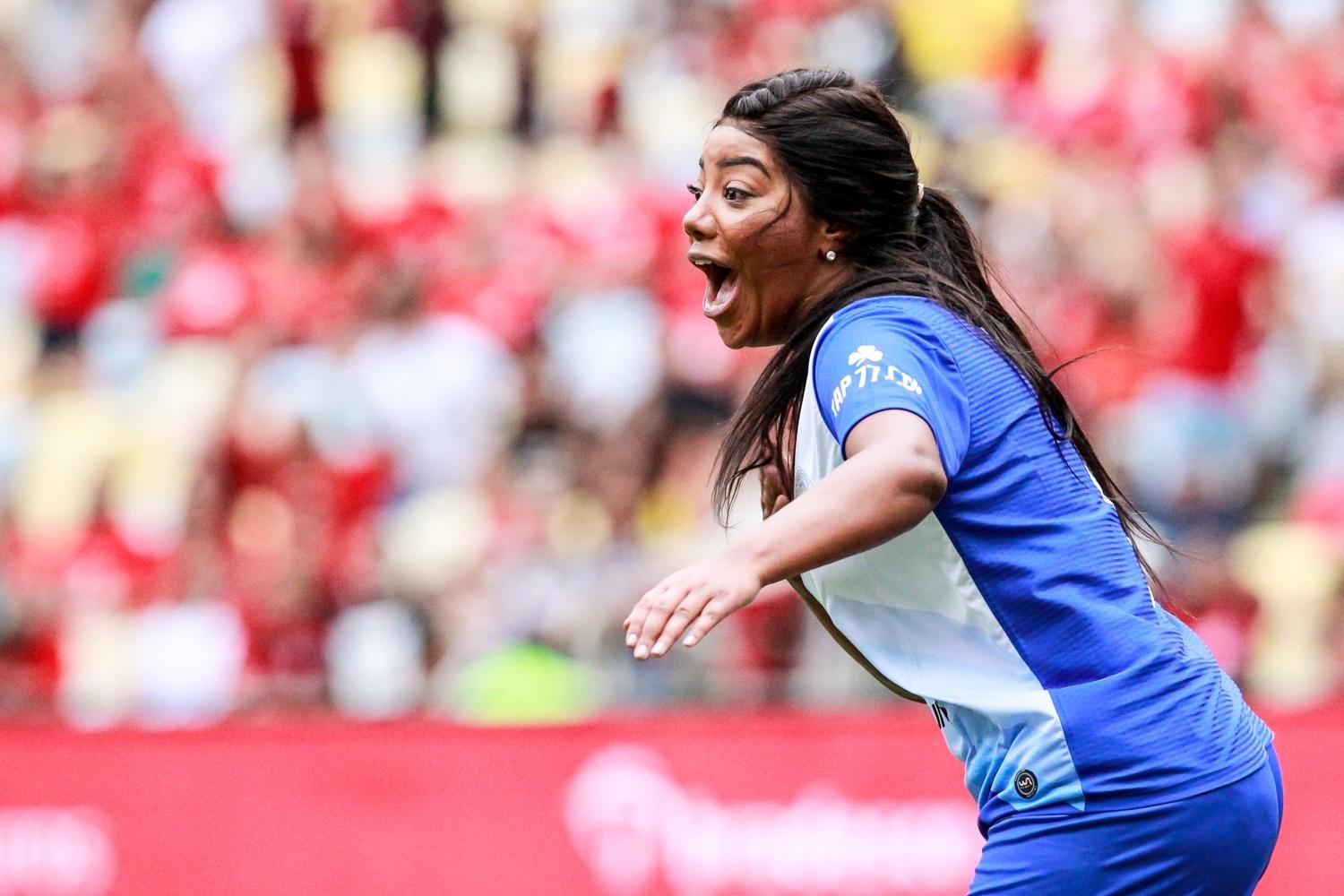 Ludmilla durante o Jogo das Estrelas, no Maracanã - Brazil News
