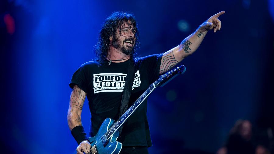 Dave Grohl, do Foo Fighters, comanda show no Rock in Rio 2019 - Mauro Pimentel/AFP