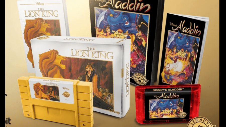 Pacote especial das edições de 16-bits de "Aladdin" e "O Rei Leão" - Reprodução
