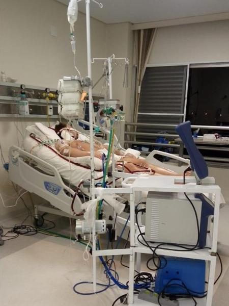 Kaique barbanti durante a internação - Arquivo pessoal - Arquivo pessoal