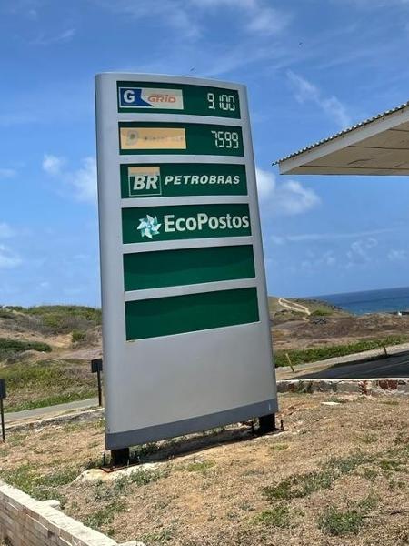 Preço da gasolina supera os R$ 9 em Fernando de Noronha - Jorge Moraes/UOL