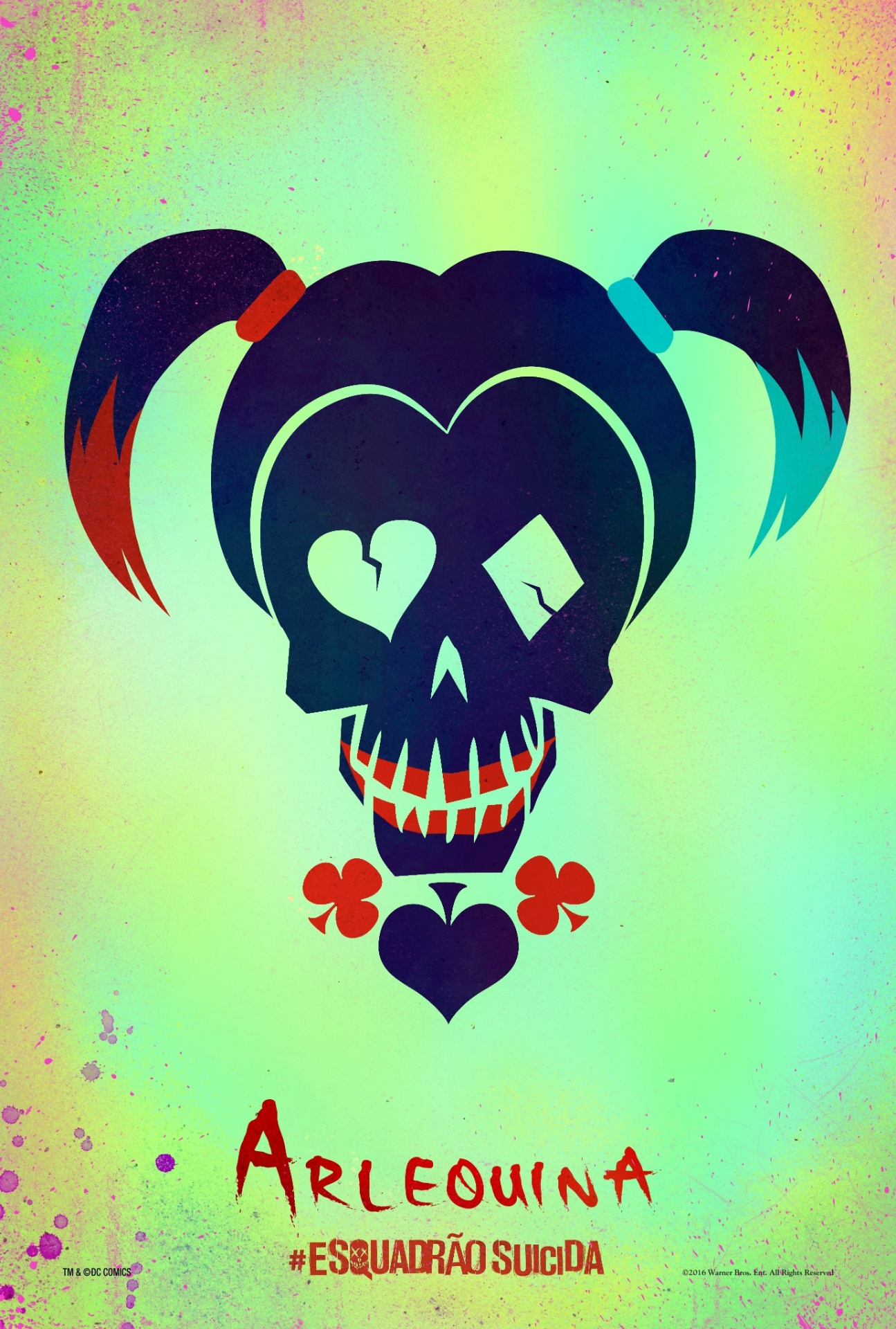 Cartaz destaca Arlequina, personagem de Margot Robbie em "Esquadrão Suicida" - Divulgação