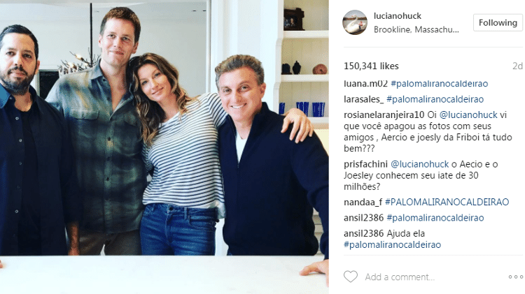 Luciano Huck é questionado sobre foto com Joesley Batista - Reprodução/Instagram - Reprodução/Instagram