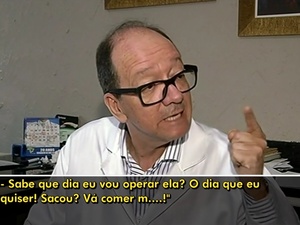 Médico manda repórter da Globo "comer merda" - Reprodução/TV Globo - Reprodução/TV Globo