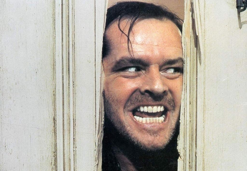 Jack Nicholson em "O Iluminado" (1980) - Reprodução