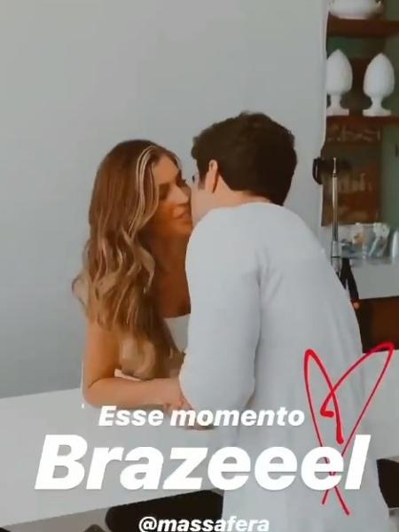 Grazi Massafera e Caio Castro se beijam em gravação - Reprodução/Instagram