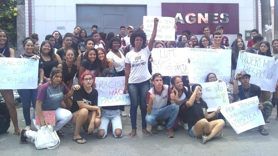 Alunos protestaram após professora ser vítima de racismo em escola em Maceió - Arquivo pessoal