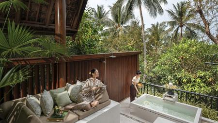 Ambiente externo do spa do Four Seasons Resort Koh Samui