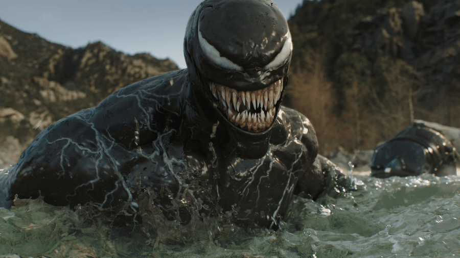 O herói-vilão Venom em cena de "Venom: A Última Rodada"