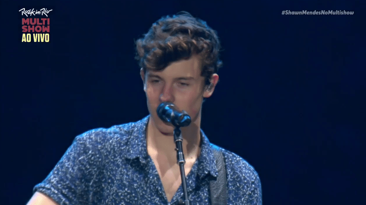 O canadense Shawn Mendes  no Rock in Rio - Reprodução - Reprodução