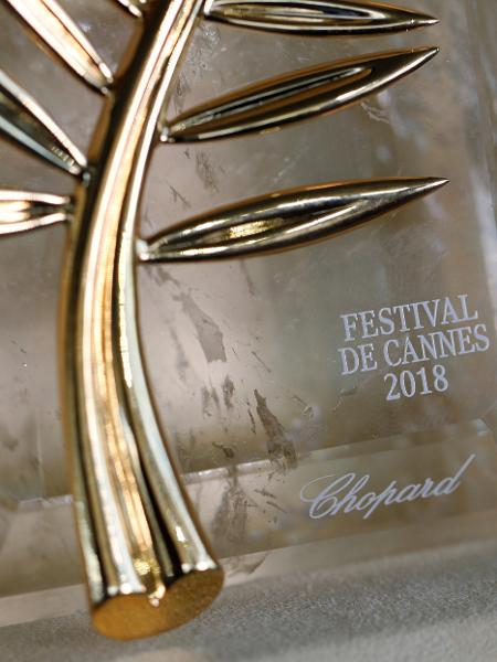 Detalhe de Palma de Ouro, troféu do Festival de Cannes, feito para a edição de 2018 - Denis Balibouse/Reuters