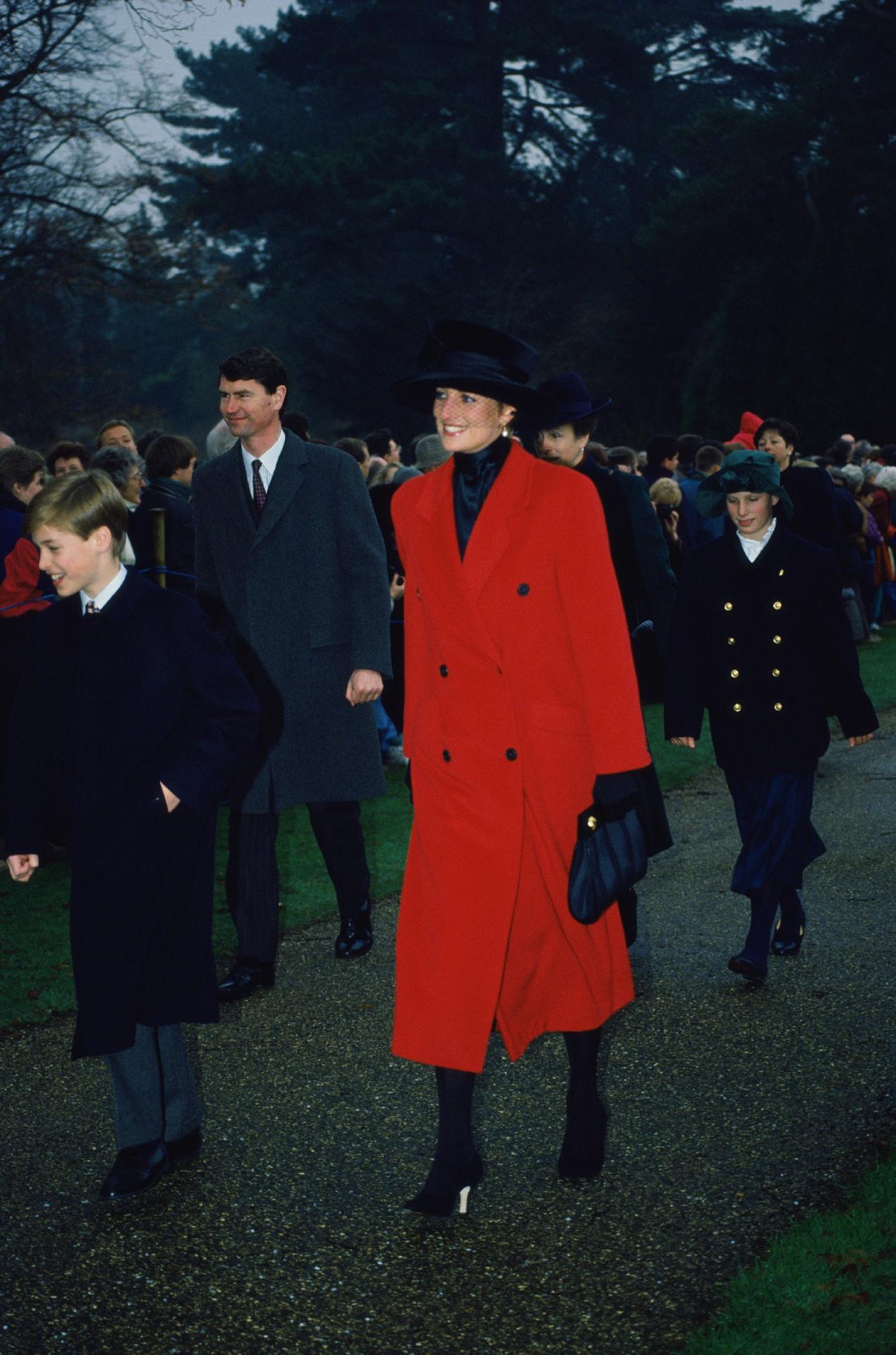 O príncipe William com a princesa Diana durante as comemorações - Getty Images