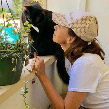 Daniela Escobar com um de seus gatos - Reprodução/Instagram