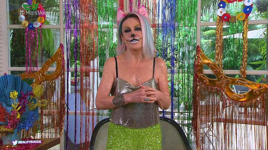 Ana Maria Braga fantasiada no "Mais Você" - Reprodução / TV Globo
