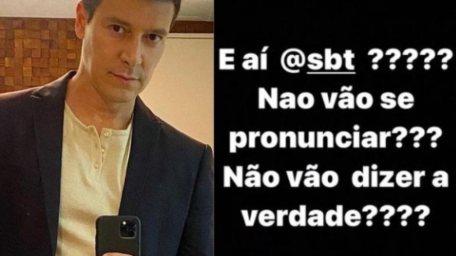 Rodrigo Faro cobra posição do SBT - Reprodução Instagram
