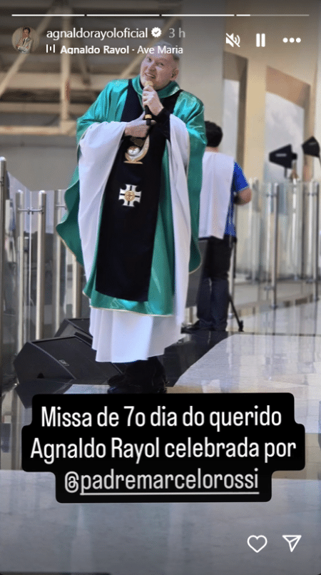 Padre Marcelo Rossi celebra missa de Agnaldo Rayol