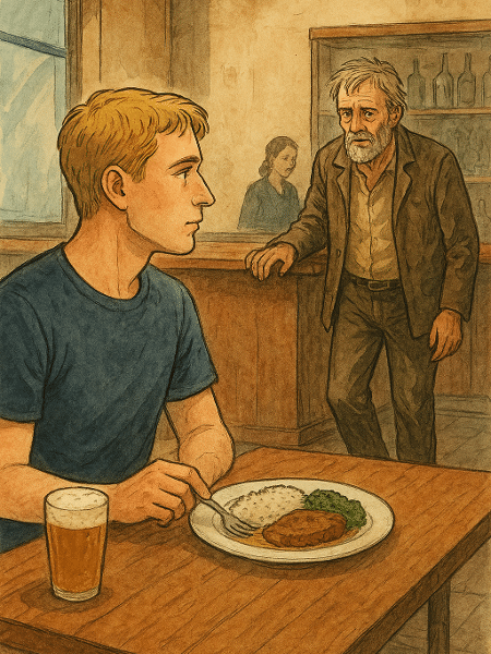 O amigo de um amigo entrou num bar, sentou-se para comer um prato feito, como não fazia há muitos anos O amigo de um amigo entrou num bar, sentou-se para comer um prato feito, como não fazia há muitos anos