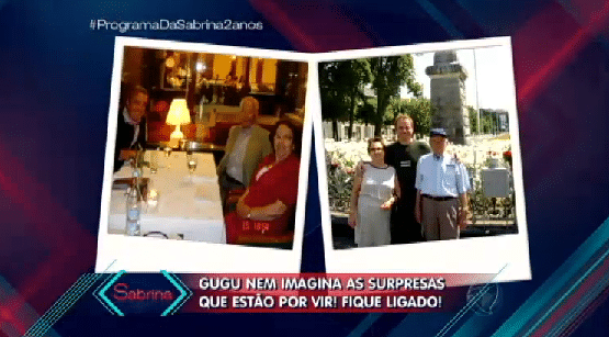 2.abri.2016 - Gugu recebe homenagem de Sabrina Sato - Reprodução/TV Record