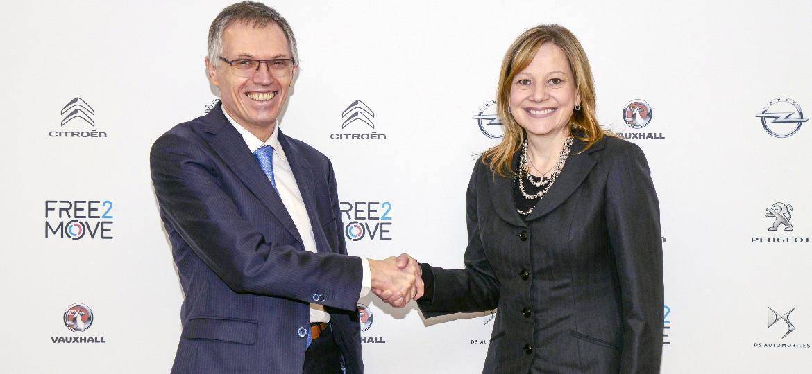 Presidentes da PSA (Carlos Tavares) e GM (Mary Barra) formalizam venda da Opel - Divulgação