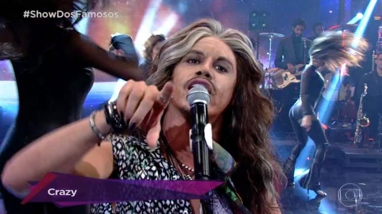 Silvero Pereira encarnou Steven Tyler no "Show dos Famosos" - Reprodução/Twitter - Reprodução/Twitter