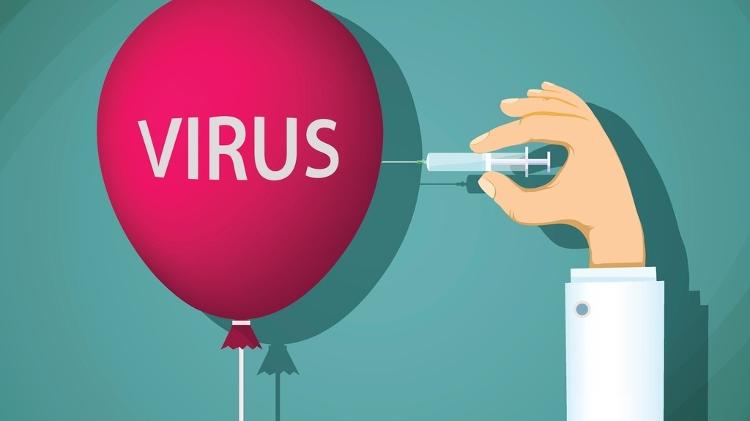 Vacina, balão com virus - iStock - iStock