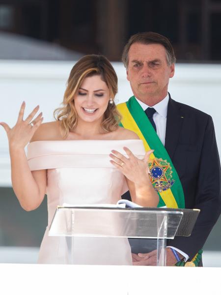 Michelle Bolsonaro na posse - Ed Ferreira/Brazil Photo Press/Folhapress