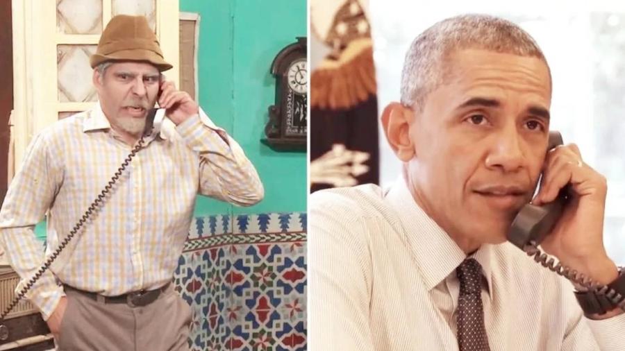O humorista cubano Pánfilo em uma esquete com Barack Obama - Reprodução