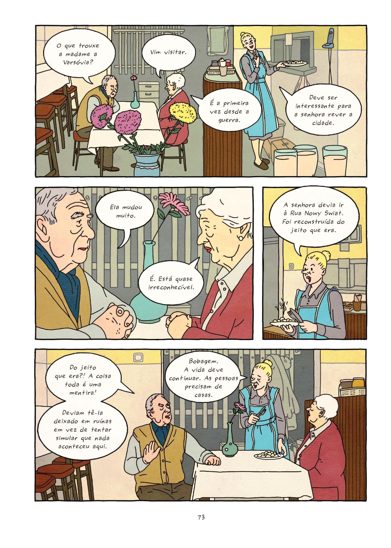 Página da HQ "A Propriedade", da israelense Rutu Modan - Divulgação