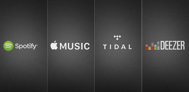 Spotify, Apple Music, Tidal e Deezer disputam o mercado do streaming musical no Brasil - Montagem/UOL