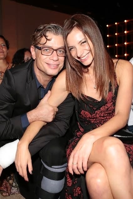 22.mar.2016 -  Fabio Assunção e Carolina Manica na 28ª edição do Prêmio Shell de Teatro, em São Paulo - Rafael Cusato/Brazil News