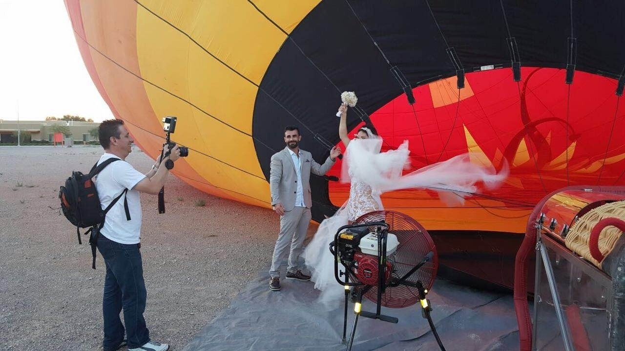 Laura Keller e Jorge Sousa sobem em balão, em Las Vegas, para celebrarem casamento - dgvipservices/r2assessoria