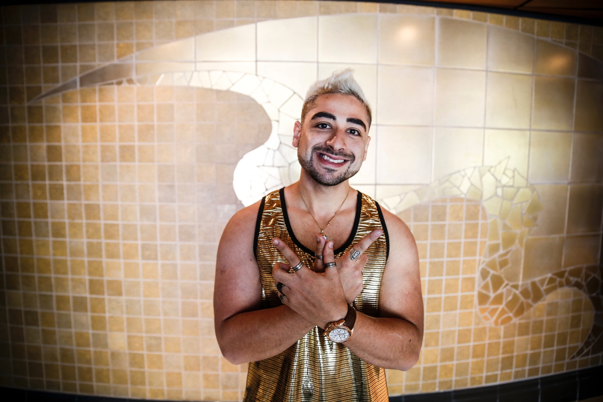 9.dez.2016 - Jay Kei, nome artístico de Jonas Martins, primeiro candidato a passar pela avaliação presencial no Brasil. O artista de 26 anos investe na carreira desde 2011, quando fez intercâmbio em Miami, e apresentou uma música autoral na audição para a banda Now United, nova aposta de Simon Fuller - Lucas Lima/UOL